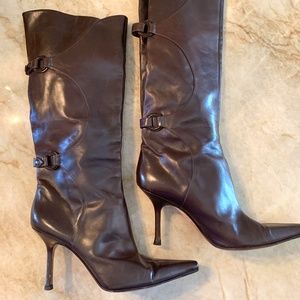 Jimmy Choo Brown Leather Stiletto Boots